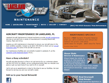 Tablet Screenshot of lakelandaircraftmaintenance.com